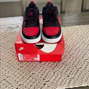 Nike Kids Black and Red Sneakers